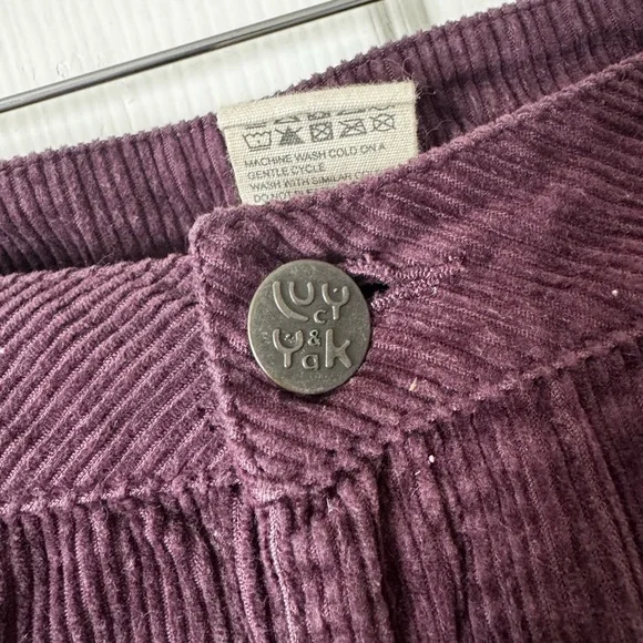 💜 Lucy & Yak Drew Trousers - Organic Corduroy, Plum Perfect - Women's Size 22 - Picture 3 of 7